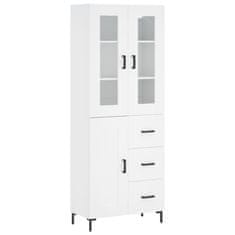 Vidaxl Skříň highboard bílá 69,5 x 34 x 180 cm kompozitní dřevo