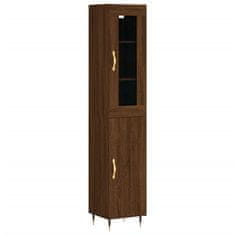 Vidaxl Skříň highboard hnědý dub 34,5 x 34 x 180 cm kompozitní dřevo