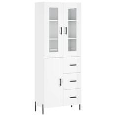 Vidaxl Skříň highboard lesklá bílá 69,5 x 34 x 180 cm kompozitní dřevo