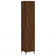 Vidaxl Skříň highboard hnědý dub 34,5 x 34 x 180 cm kompozitní dřevo