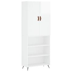 Vidaxl Skříň highboard lesklá bílá 69,5 x 34 x 180 cm kompozitní dřevo