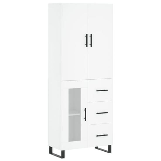 Vidaxl Skříň highboard bílá 69,5 x 34 x 180 cm kompozitní dřevo