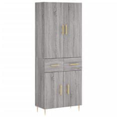 Vidaxl Skříň highboard šedá sonoma 69,5 x 34 x 180 cm kompozitní dřevo