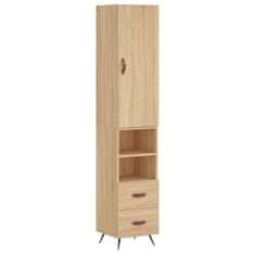 Vidaxl Skříň highboard dub sonoma 34,5 x 34 x 180 cm kompozitní dřevo