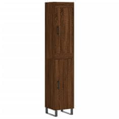 Vidaxl Skříň highboard hnědý dub 34,5 x 34 x 180 cm kompozitní dřevo