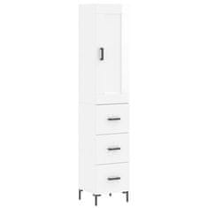 Vidaxl Skříň highboard bílá s vysokým leskem 34,5x34x180 cm kompozit