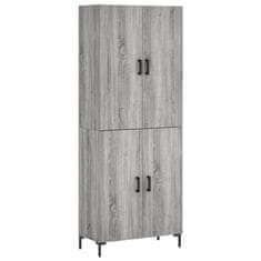 Vidaxl Skříň highboard šedá sonoma 69,5 x 34 x 180 cm kompozitní dřevo