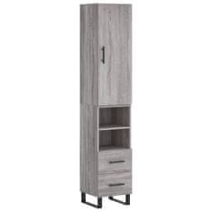 Vidaxl Skříň highboard šedá sonoma 34,5 x 34 x 180 cm kompozitní dřevo