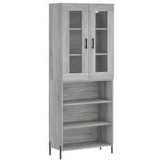 Vidaxl Skříň highboard šedá sonoma 69,5 x 34 x 180 cm kompozitní dřevo