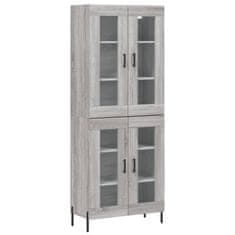 Vidaxl Skříň highboard šedá sonoma 69,5 x 34 x 180 cm kompozitní dřevo