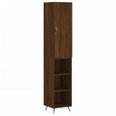 Vidaxl Skříň highboard hnědý dub 34,5 x 34 x 180 cm kompozitní dřevo