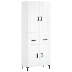 Vidaxl Skříň highboard lesklá bílá 69,5 x 34 x 180 cm kompozitní dřevo