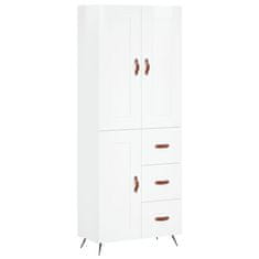 Vidaxl Skříň highboard lesklá bílá 69,5 x 34 x 180 cm kompozitní dřevo