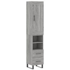 Vidaxl Skříň highboard šedá sonoma 34,5 x 34 x 180 cm kompozitní dřevo