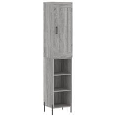 Vidaxl Skříň highboard šedá sonoma 34,5 x 34 x 180 cm kompozitní dřevo