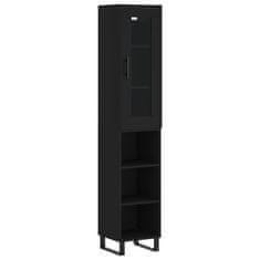 Vidaxl Skříň highboard černá 34,5 x 34 x 180 cm kompozitní dřevo