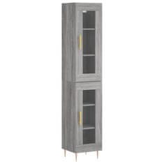 Vidaxl Skříň highboard šedá sonoma 34,5 x 34 x 180 cm kompozitní dřevo