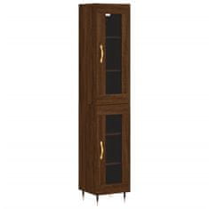 Vidaxl Skříň highboard hnědý dub 34,5 x 34 x 180 cm kompozitní dřevo