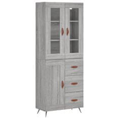 Vidaxl Skříň highboard šedá sonoma 69,5 x 34 x 180 cm kompozitní dřevo