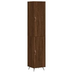 Vidaxl Skříň highboard hnědý dub 34,5 x 34 x 180 cm kompozitní dřevo