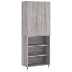 Vidaxl Skříň highboard šedá sonoma 69,5 x 34 x 180 cm kompozitní dřevo