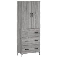 Vidaxl Skříň highboard šedá sonoma 69,5 x 34 x 180 cm kompozitní dřevo