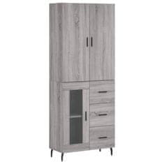 Vidaxl Skříň highboard šedá sonoma 69,5 x 34 x 180 cm kompozitní dřevo