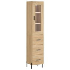 Vidaxl Skříň highboard dub sonoma 34,5 x 34 x 180 cm kompozitní dřevo