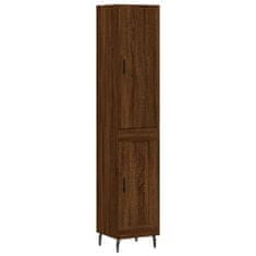 Vidaxl Skříň highboard hnědý dub 34,5 x 34 x 180 cm kompozitní dřevo