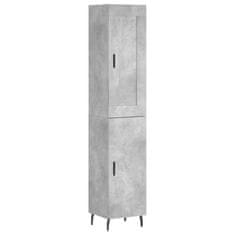 Vidaxl Skříň highboard betonově šedá 34,5x34x180 cm kompozitní dřevo