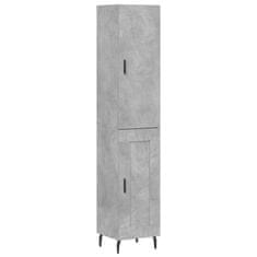 Vidaxl Skříň highboard betonově šedá 34,5x34x180 cm kompozitní dřevo