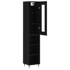 Vidaxl Skříň highboard černá 34,5 x 34 x 180 cm kompozitní dřevo