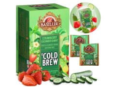 Basilur BASILUR Cold Brew - Ovocný čaj bez kofeinu s vůní jahod, okurky a máty, studený čaj v sáčcích 20 x 2 g 