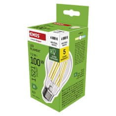 Emos LED žárovka Filament A60 A CLASS / E27 / 7,2 W (100 W) / 1521 lm / neutrální bílá