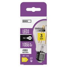 Emos LED žárovka Filament A60 / E27 / 7,5W (75 W) / 1 055 lm / neutrální bílá / stmívatelná