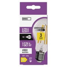 Emos LED žárovka Filament A60 / E27 / 11W (100W) / 1521 lm / neutrální bílá