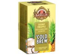 Basilur BASILUR Cold Brew - Ovocný čaj bez kofeinu s vůní kokosu a ananasu, studený čaj v sáčcích 20 x 2 g 