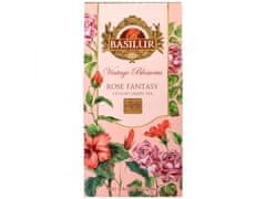 Basilur BASILUR VINTAGE BLOSSOMS - Rose Fantasy Zelený listový čaj s květy ibišku a růže 75 g x1