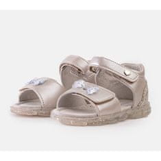 Stříbrné dětské sandály velikost 25