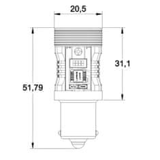 motoLEDy PY21W LED žárovka BAU15S 12V bez chyby Oranžová Novinka