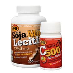 JML JML SojaMax lecitin 104 tablet + ZDARMA Vitamin C-500 se šípky s postupným uvolňováním 32 tablet