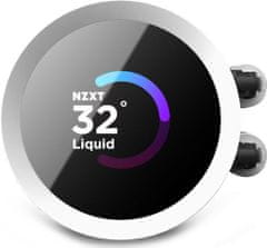 NZXT vodní chladič Kraken 240 RGB / 2x120mm fan / 4-pin PWM / LCD disp. / 6 let / bílý