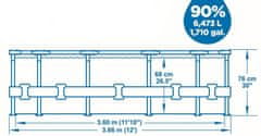 Bestway Bazén Steel Pro MAX, 56416, kartušová filtrace, 366x76 cm