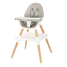 NEW BABY Jídelní židlička 3v1 Grace grey