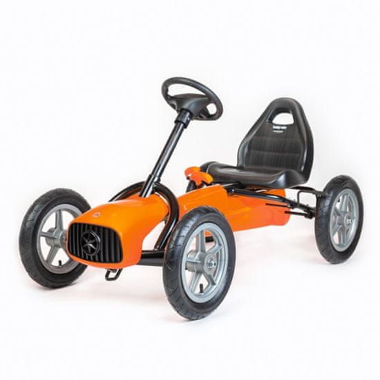 Baby Mix Dětská šlapací motokára Go-kart Buggy oranžová