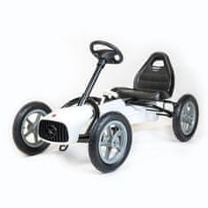 Baby Mix Dětská šlapací motokára Go-kart Buggy bílá