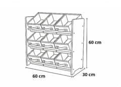 Kesper Organizer na hračky s barevnými boxy