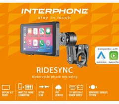 Interphone RIDESYNC - Apple CarPlay a Android Auto pro motocykly