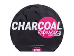 Pink - Charcoal Refreshing Sheet Mask - For Women, 1 pc 