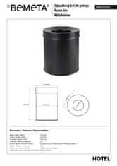 BPS-koupelny Odpadkový koš, 7,5 l, černý - 150115151